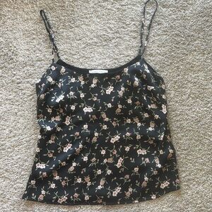 Honey Punch Spaghetti Strap Flower Print Tank- Small